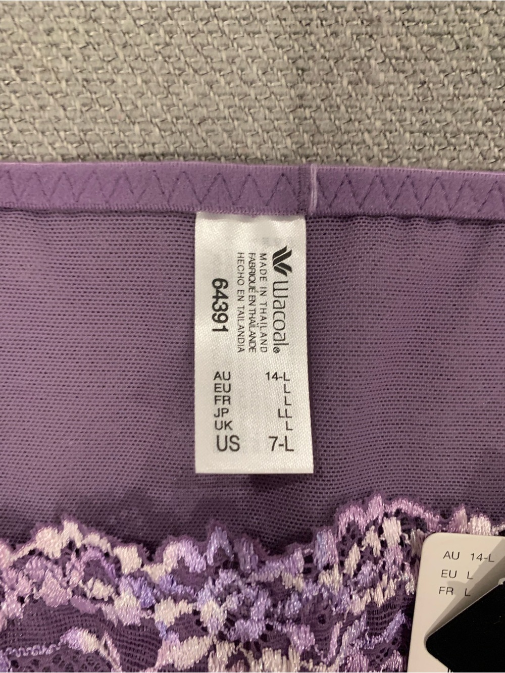 NWT Wacoal Lavender Floral Lace Underwire Bra & Matching Briefs - Picture 3 of 7